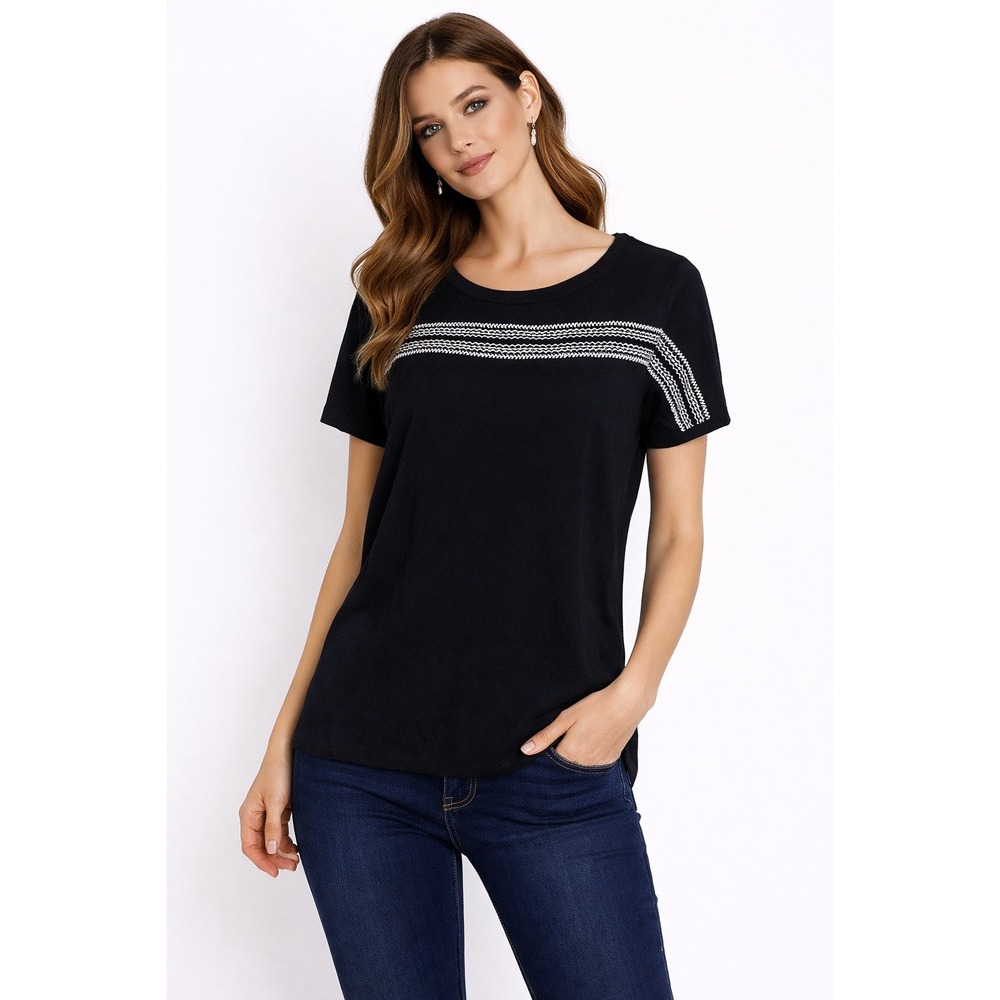 Banana Republic- Black Top with White Accents Size XS